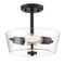 Designers Fountain Westin 12in 2-Light Matte Black Modern Industrial Ceiling Light Semi Flush Mount 95711-MB - alternate 1